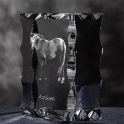 Appaloosa , Cubic Crystal With Horse, Souvenir, Decoration, Limited Edition, Collection - thumbnail 2
