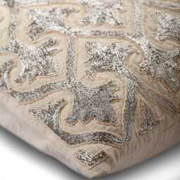 "Linen Beige Throw Pillow Cover 16""x16" - thumbnail 2
