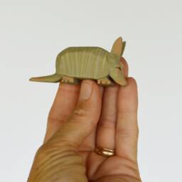 Hand Carved Wooden Noah's Ark Animals Armadillo's, Fox, Coypu & Sheep - thumbnail 3