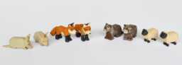Hand Carved Wooden Noah's Ark Animals Armadillo's, Fox, Coypu & Sheep - thumbnail 1