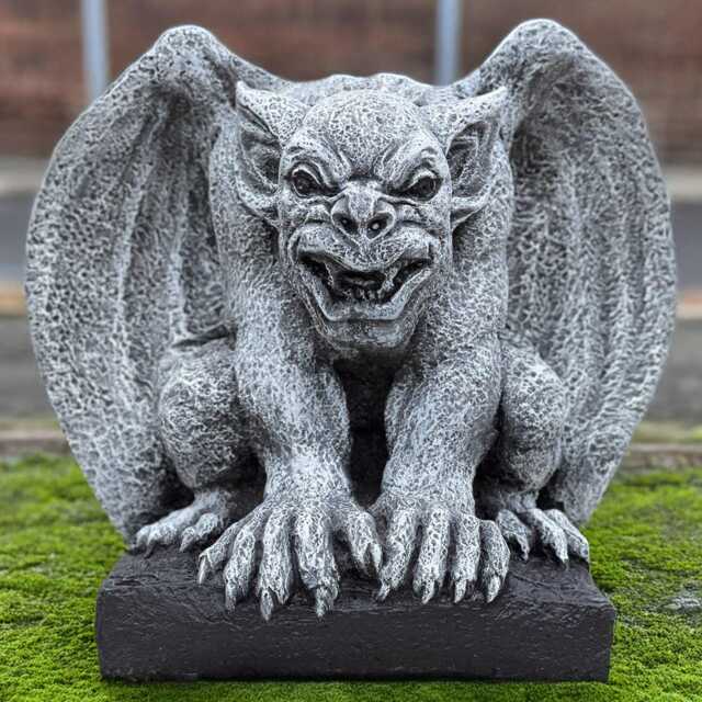 Stone Garden Monster Decoration Outdoor Demon Statue Concrete Guardian Sculpture Cement Ornament Handmade Art Halloween Decor Gift - image 1
