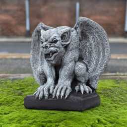 Stone Garden Monster Decoration Outdoor Demon Statue Concrete Guardian Sculpture Cement Ornament Handmade Art Halloween Decor Gift - thumbnail 2