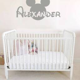 Wall Decal Mickey Mouse Name Boy Vinyl Sticker Decals Personalized Baby Decor Kids Nursery Room Custom X148 - thumbnail 3