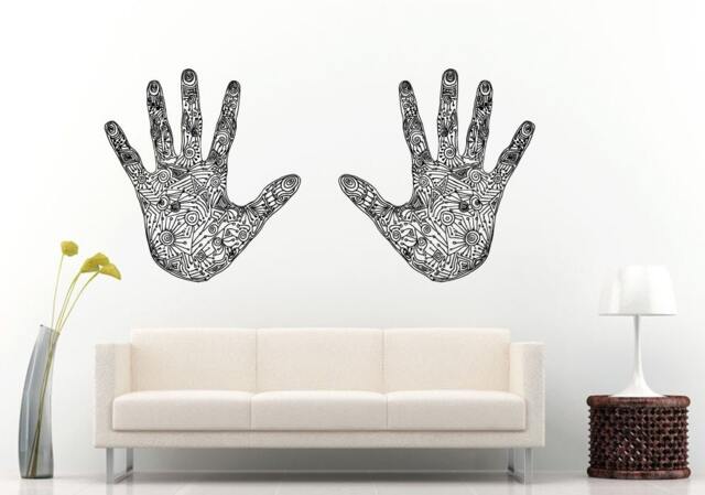 Abstract Cool Unique Human People Hands Wall Decal Vinyl Sticker Mural Room Decor L706 - image 1
