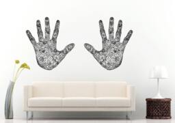 Abstract Cool Unique Human People Hands Wall Decal Vinyl Sticker Mural Room Decor L706 - thumbnail 1