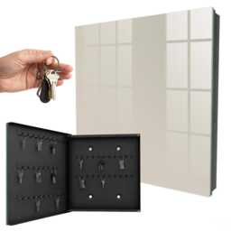 Warm Stone Wall Mounted Key Cabinet, Creamy Box For Home, Minimalist Backgrounds & Patterns, Lovers Of Minimalism