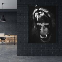 Lion Hunt - Motivational Canvas Entrepreneur Art Success - thumbnail 3