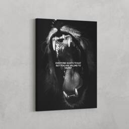 Lion Hunt - Motivational Canvas Entrepreneur Art Success - thumbnail 1