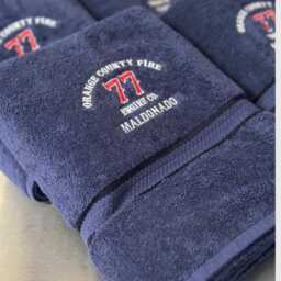 Embroidered Logo Towel, 100% Cotton, Custom Corporate Gift, Important - Must Purchase 1 Embroidery Image File Fee Plus Your Towels - thumbnail 4