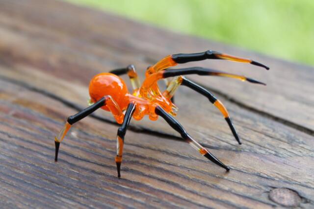 Glass Spider, Spider Blown Glass, Art Glass Figurines , Blown Figurine - image 1