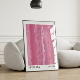 Trendy Aesthetic Wall Art, Retro Abstract Pink Gradient Poster, Vintage Euphoria Print, Gallery Wall, Modern Art 2396 - thumbnail 3