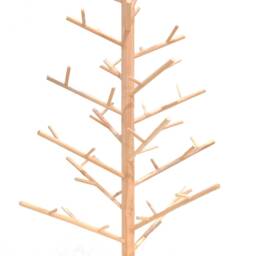 Minimalist Birch Dowel Christmas Tree, Scandinavian Eco-Friendly Decor. Height 24 In - thumbnail 3