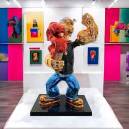 Chrome Popeye Sculpture Resin Pop Art Statue - 47cm Luxury Art Cool - thumbnail 3