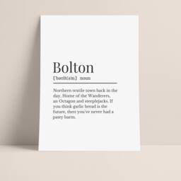 Bolton Print, Definition Wall Print For Boltonians, Northern Towns Manchester Gallery - thumbnail 2