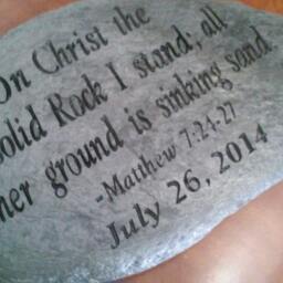 Engraved Scripture Stones, Personalized Garden Stone, Psalms, Family Stone, Address Stones, Engraved Name, Personalized Gifts, Engraved Gift - thumbnail 3
