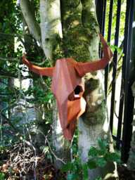 Bull Skull Made From Steel & Rusted - 3D Animal Wall Hanging Great For Western Bars Deserts Cactus Decor Etc - thumbnail 1
