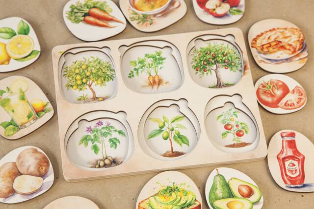 Food Cycle Wooden Puzzle, Kids Educational Toy - image 1