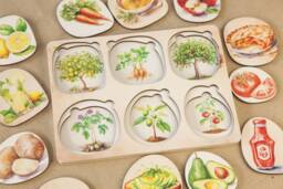 Food Cycle Wooden Puzzle, Kids Educational Toy - thumbnail 1