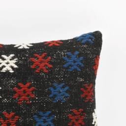 Handmade Kilim Lumbar Pillow Cover Bohemian Throw - 16x24 - thumbnail 2