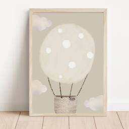 Neutral Hot Or Balloon Print, Perfect For A Child's Room, Playroom Nursery - Unframed - thumbnail 2