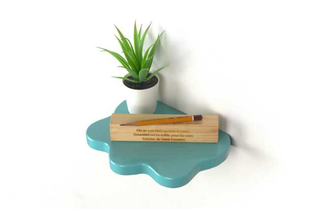 Blob Shelf - Light Blue Wavy Shelf, Pastel Wall Art, Danish Pastel, Home Decor, Powder Coated - image 1