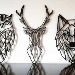 Geometric Owl - Hanging Wall Art Figure Decor Scandinavian Style Hygge Home Animal Animals Gift Sculpture 3D - thumbnail 4