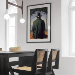 Rene Magritte Behind Son Of A Man Print, Authentic Face Obscured Art, Classic Surrealism Apple Figure, Belgian Artist Reproduction - thumbnail 2