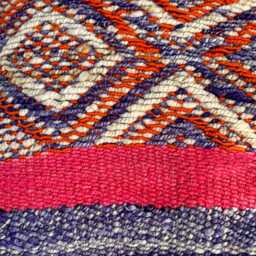 Textured Vintage Pillow Peruvian Wool 16 X Hand Loomed Frazada Cover Handmade Woven Textile - thumbnail 3
