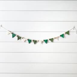 Mini Felt Triangle Banner For Nursery Decor - Party Scandi Garland - Handmade Wall Bunting Baby Room Or Shower - thumbnail 2