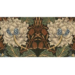 William Morris Honeysuckle & Tulip, Brown, Green Beige Velvet Cushion Cover, Throw Pillow Homeware Decor - thumbnail 3