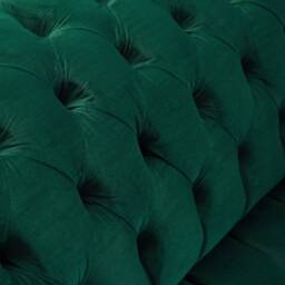 Handmade 2 Seater Emerald Green Velvet Fabric Chesterfield Sofa - thumbnail 3
