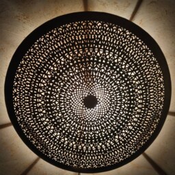 Engraved Brass Moroccan Wall Sconce Handmade Antique Light - thumbnail 3
