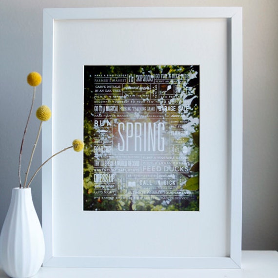 Spring Bucket List Print 8x10 Archival Photo Paper - image 1