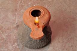 Lent Jerusalem Olive Oil Lamp, Pottery Lamp Candle, Votive Candles, Holy Altar Spiritual Candle, Prayer Candle