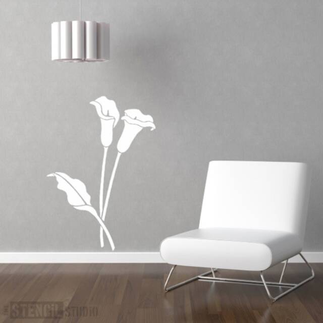 Calla Lilies Reusable Wall Stencil - Large Floral Wall Stencil Flower For Home Decor, Furniture, Diy & Craft. 10031 - image 1