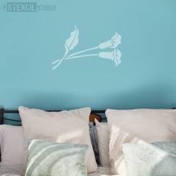 Calla Lilies Reusable Wall Stencil - Large Floral Wall Stencil Flower For Home Decor, Furniture, Diy & Craft. 10031 - thumbnail 2