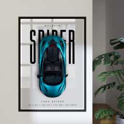 Mclaren 720S Spider - Car Specs Poster Luxury Wall Art, Supercar Decor, Print For Lover, Gift, Garage Art & Home Decor - thumbnail 1
