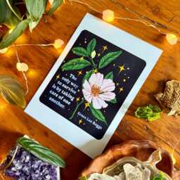 Inspirational Floral Poster The Only Way To Survive Is By Taking Care Of One Another, Grace Lee Boggs, Motivational, Feminist Print - thumbnail 2
