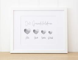 Personalised Our Grandchildren Foil Framed Print - Gift Grandparents Family Christmas - thumbnail 1