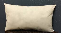 Lumbar Pillow Insert 12x20 Inch, Hypoallergenic Polyester, Zippered - thumbnail 1