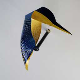 Kingfisher Metal Wall Art, 3D Origami Bird Decor, Housewarming Gift - thumbnail 4