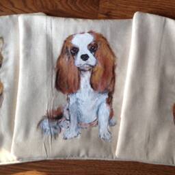 Custom Painted Pillow Of Your Pet, Image From Photo, Personalized Unique Gift, Pet Loss Memorial, Portrait - thumbnail 4