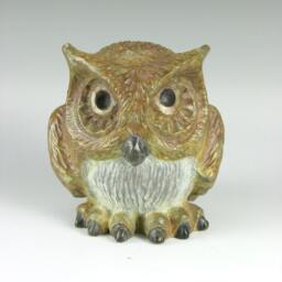 Owl Sculpture Bronze - Egg Size Small - thumbnail 2