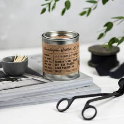 Himalayan Cedar & Vanilla Scented Candle Vegan Soy Wax Mandle - thumbnail 2