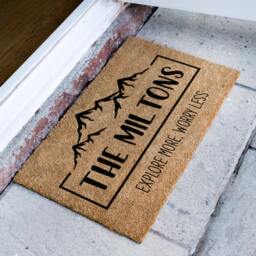 Custom Camping Doormat - Explore More Worry Less Personalized Family Name Mat Travel Gift Adventure Time Camper Decor - thumbnail 2