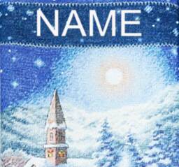 Personalised Christmas Stocking With Embroidered Village Finished Sleigh Ride At Dusk Stocking - thumbnail 1