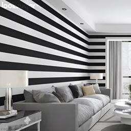 stripe Wall Decals . Ideal Decoration For Home, Restaurant, Commercial Space. More Cost Effective & Efficient Than Wallpaper/stencils - thumbnail 1