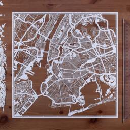 Paper Cut Map New York, 12??12 In. Art Ideal Gifts - thumbnail 1