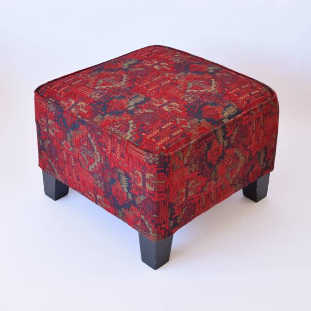 Ekenas Footstool Cover F02 Tribal Bohemian Kilim Rug Ottoman Footstool Cover Tabouret Couverture Fu??hocker Abdeckung - image 1