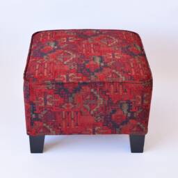 Ekenas Footstool Cover F02 Tribal Bohemian Kilim Rug Ottoman Footstool Cover Tabouret Couverture Fu??hocker Abdeckung - thumbnail 3